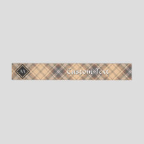 Beige and Brown Tartan Wrap Around Address Label