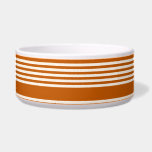 Beige and burnt orange five stripe pattern bowl<br><div class="desc">Beige and burnt orange five stripe pattern</div>