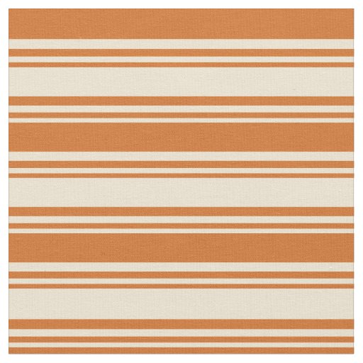 Beige and Chocolate Pattern of Stripes Fabric