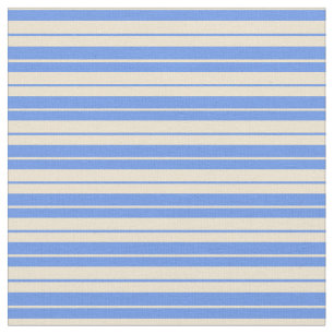 Beige and Cornflower Blue Colored Pattern Fabric