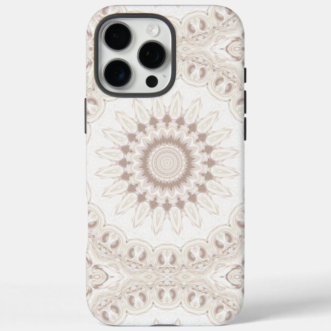 Beige and Cream Mandala Pattern Case-Mate iPhone Case (Back)