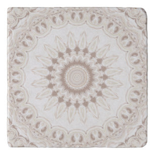 Beige and Cream Mandala Pattern Trivet