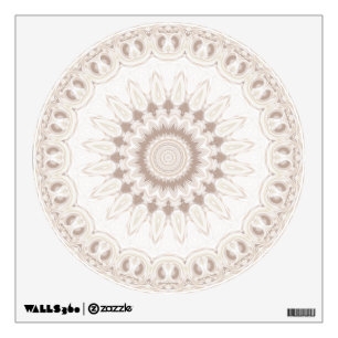 Beige and Cream Mandala Pattern Wall Decal