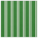 [ Thumbnail: Beige and Dark Green Colored Stripes Fabric ]