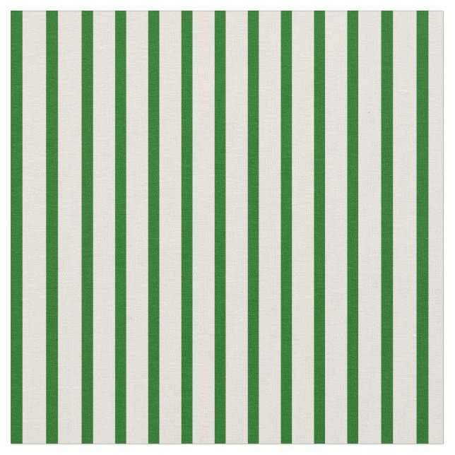 Beige and Dark Green Lines Pattern Fabric (Close Up)