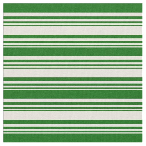 Beige and Dark Green Lines/Stripes Pattern Fabric