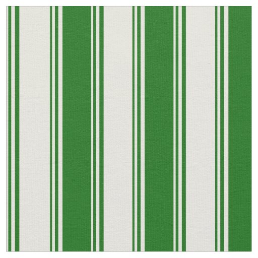 Beige and Dark Green Pattern of Stripes Fabric