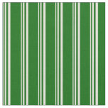 [ Thumbnail: Beige and Dark Green Stripes/Lines Pattern Fabric ]