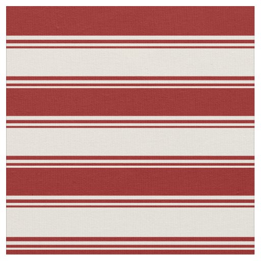 Beige and Dark Red Striped/Lined Pattern Fabric