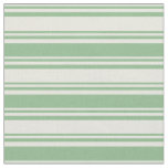 [ Thumbnail: Beige and Dark Sea Green Lined Pattern Fabric ]