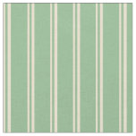 [ Thumbnail: Beige and Dark Sea Green Lines/Stripes Pattern Fabric ]
