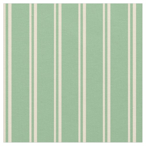 Beige and Dark Sea Green Lines/Stripes Pattern Fabric