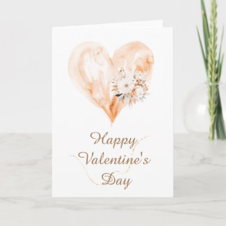 beige and gold elegant valentine's card