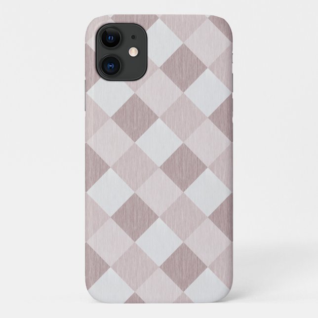 Beige and Gray Geometric Patchwork Pattern Oblique Case-Mate iPhone Case (Back)