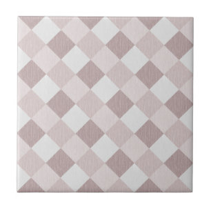 Beige and Gray Geometric Patchwork Pattern Oblique Ceramic Tile