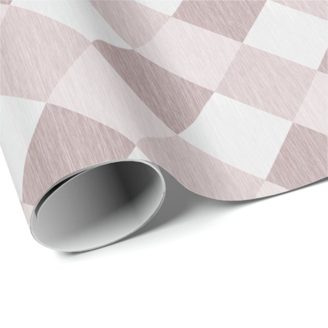 Beige and Gray Geometric Patchwork Pattern Oblique Wrapping Paper (Roll Corner)