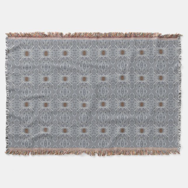 Beige And Gray  Throw Blanket (Front)