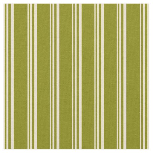Beige and Green Lines Fabric