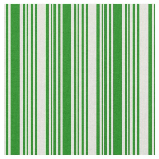 Beige and Green Striped Pattern Fabric