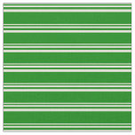 [ Thumbnail: Beige and Green Striped Pattern Fabric ]