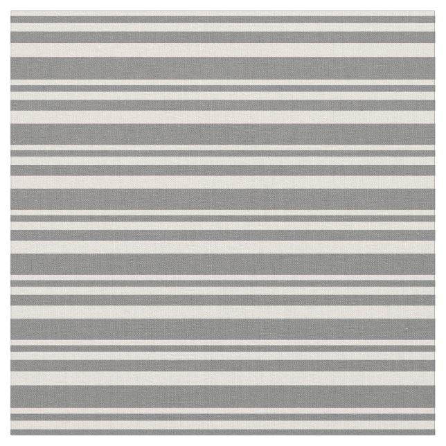Beige and Grey Stripes Pattern Fabric (Close Up)
