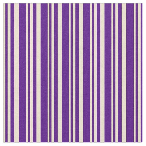 Beige and Indigo Lined/Striped Pattern Fabric