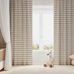 Beige and Ivory Stripes Blackout Curtains
