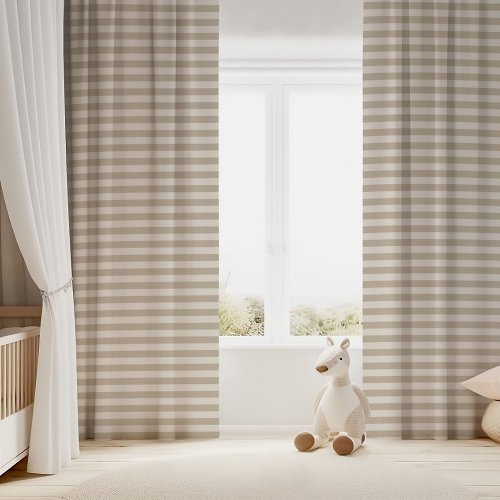 Beige and Ivory Stripes Blackout Curtains