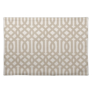 Beige and Ivory Trellis   Modern Farmhouse Placemat