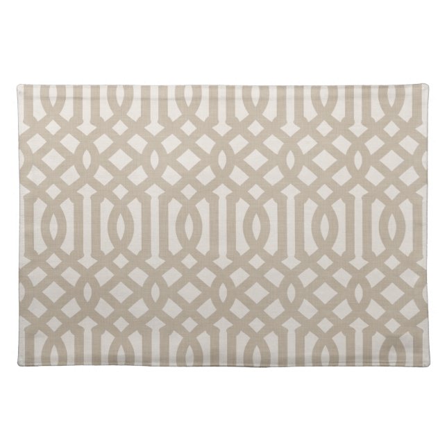 Beige and Ivory Trellis | Modern Farmhouse Placemat (Front)