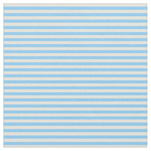 Beige and Light Sky Blue Striped Pattern Fabric