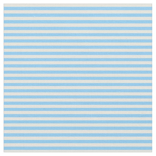 Beige and Light Sky Blue Striped Pattern Fabric