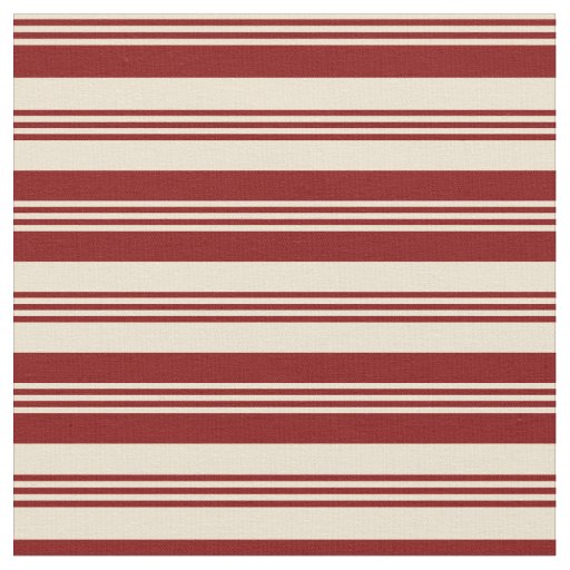 Beige and Maroon Colored Lines/Stripes Pattern Fabric
