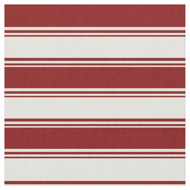 Beige and Maroon Lines/Stripes Pattern Fabric (Close Up)