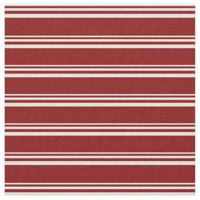 Beige and Maroon Stripes Pattern Fabric (Close Up)