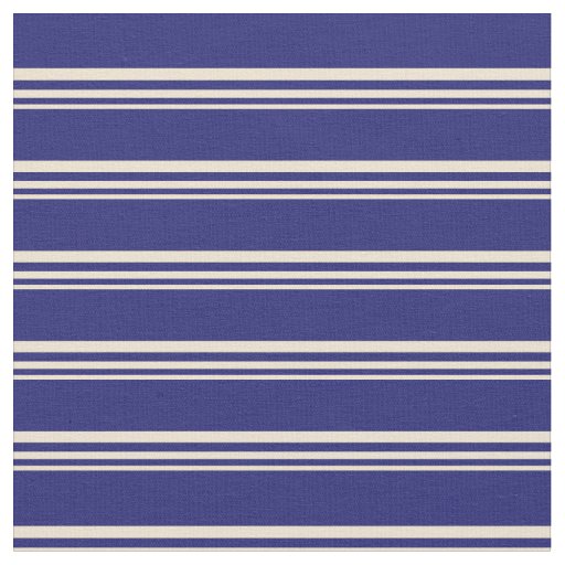 Beige and Midnight Blue Colored Pattern Fabric