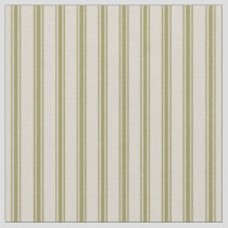 Beige and Olive Green Classic Ticking Stripes Fabric