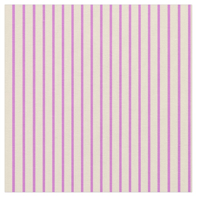 Beige and Orchid Lines/Stripes Pattern Fabric (Close Up)