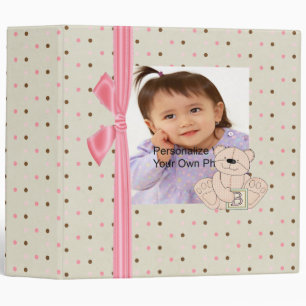 Beige And Pink Baby Photo Binder