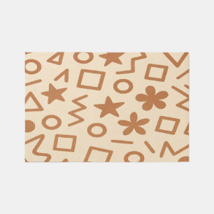 Beige and Reddish Brown Area Rug