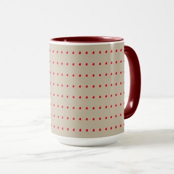 Beige And Rust Polka Dots Pattern Mug by SIENNA98 at Zazzle