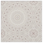 Beige and Taupe Mandala Pattern Design Fabric