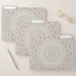 Beige and Taupe Mandala Pattern Design File Folder