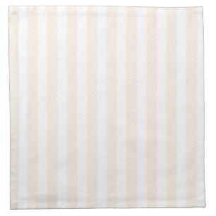 Beige and white candy stripes cloth napkin