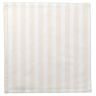 Beige and white candy stripes cloth napkin