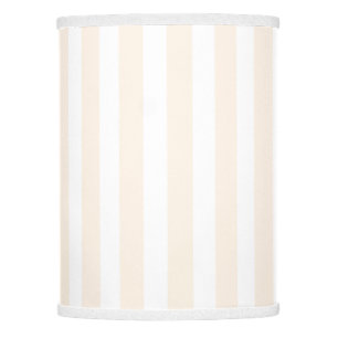 Beige and white candy stripes lamp shade