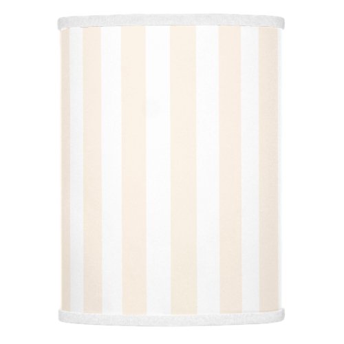 Beige and white candy stripes lamp shade