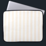 Beige and white candy stripes laptop sleeve<br><div class="desc">Beige and white candy stripes</div>