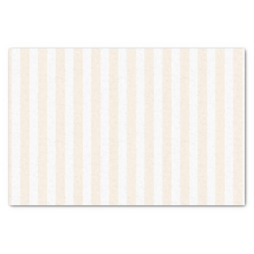 Beige and white candy stripes tissue paper