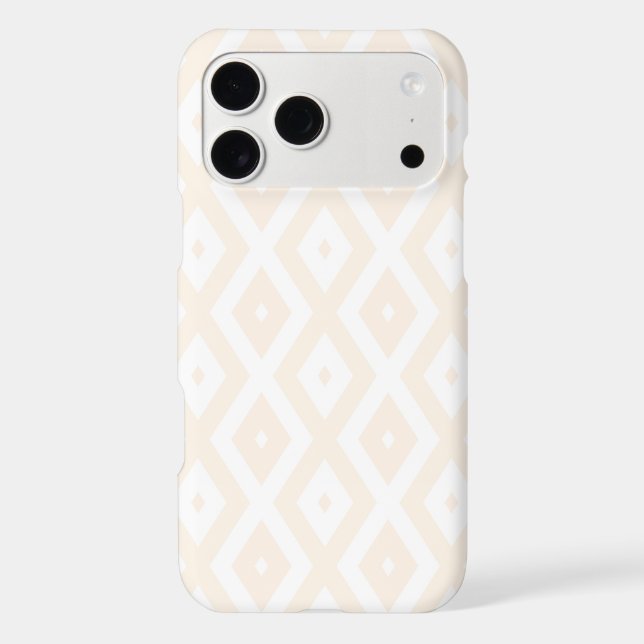 Beige and white diamond pattern Case-Mate iPhone case (Back)